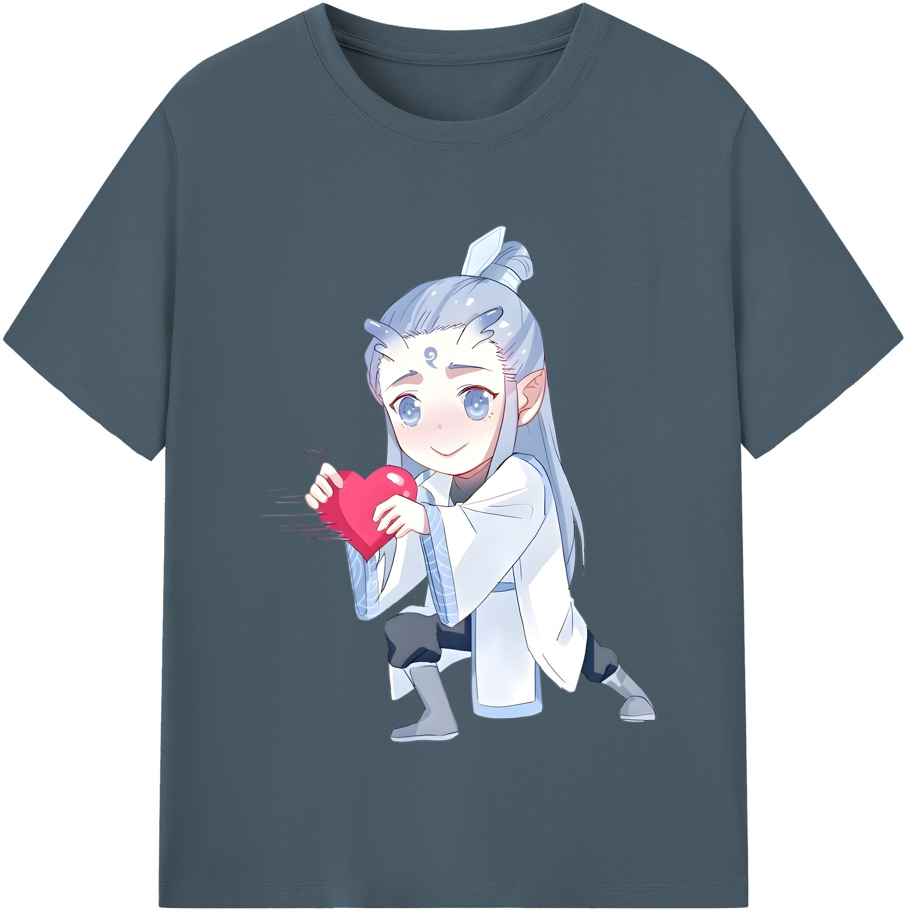 （画像用） Ne Zha 2 ナタ 魔童の大暴れ 綿100％半袖Tシャツ（フロントプリント）